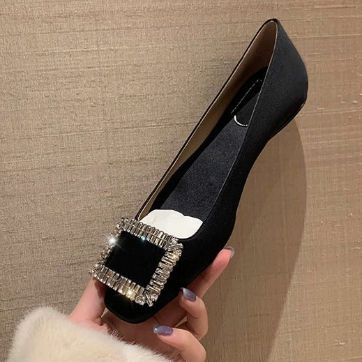 Damen Ballerinas mit funkelndem Strass EB