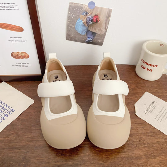 Damen Komfortable Ballerinas mit Klettverschluss EB