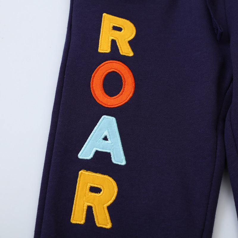 Jungen Sweatpants mit kreativem Löwen-Design EB
