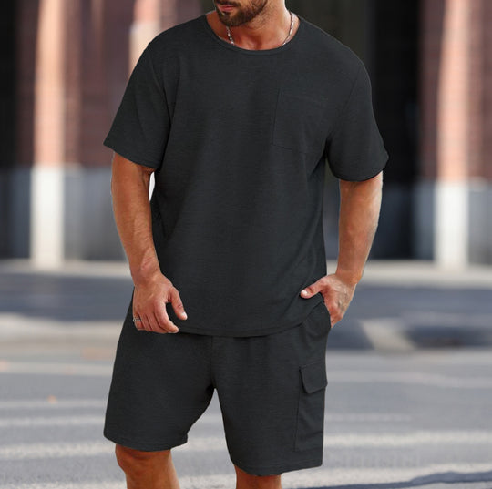 Herren lässiges Sport-Set mit praktischen Taschen und atmungsaktivem Gewebe EB