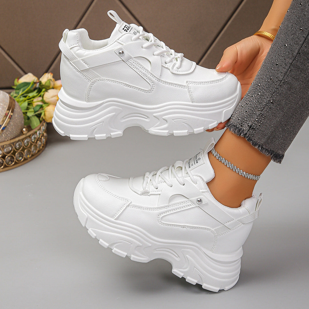 Damen Sneakers mit komfortabler dicker Sohle und atmungsaktivem Obermaterial EB