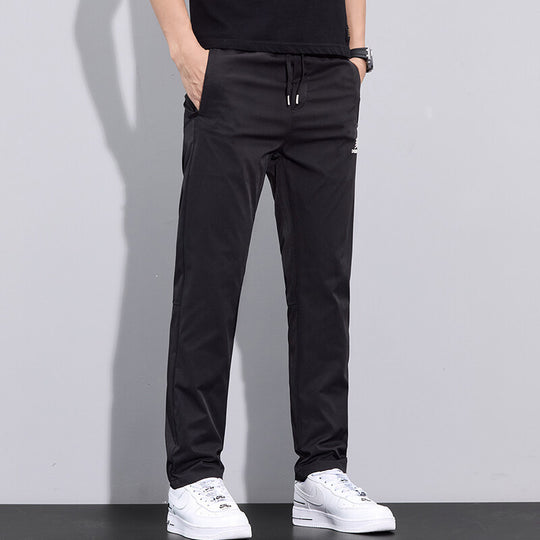 Herren Sportliche Freizeithose mit verstellbarem Kordelzug und seitlichen Reißverschlusstaschen EB