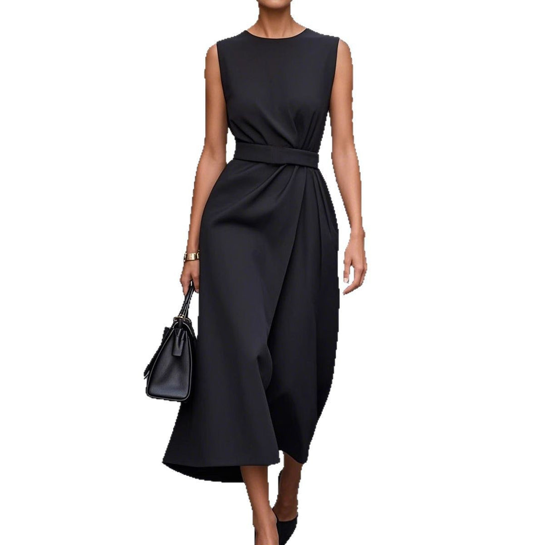 Damen elegantes Maxikleid mit figurbetonter Silhouette und seitlichem Schlitz EB