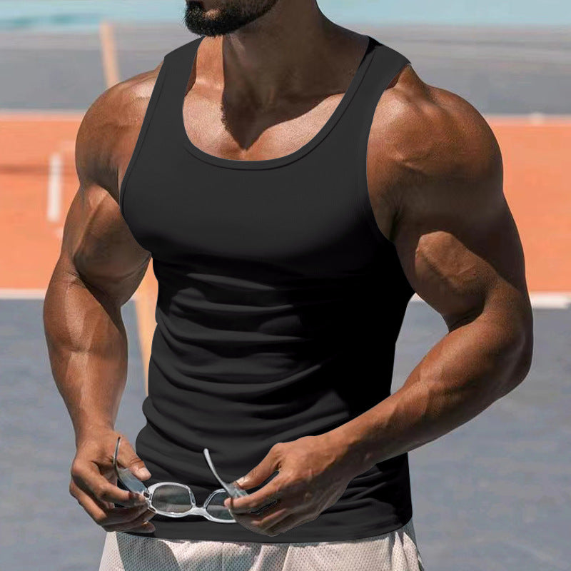 Herren atmungsaktives Sport-Tanktop mit körperbetontem Schnitt und feuchtigkeitsregulierendem Material EB