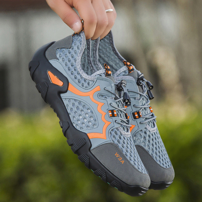 Damen Multifunktionale Mesh-Sneaker mit elastischem Schnürsystem und rutschfester Sohle EB