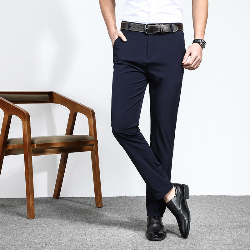 Herren elegante Business-Hose mit schmalem Schnitt und dehnbarem Material EB