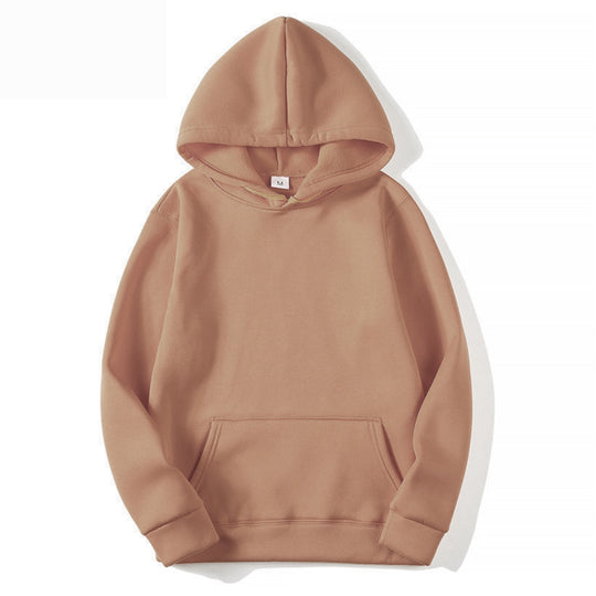 Unisex schlichter Kapuzenpullover mit Kängurutasche, gerippten Bündchen und relaxed Fit EB