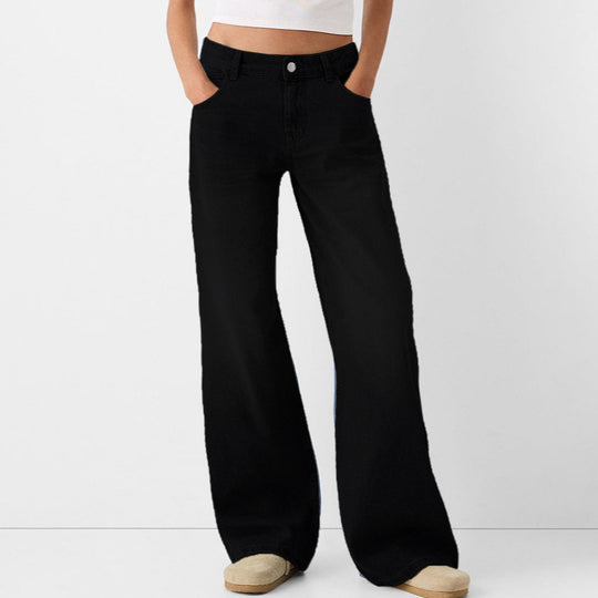 Damen weit geschnittene Jeanshose im Vintage-Stil EB