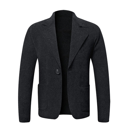 Herren eleganter Strickblazer mit praktischen Taschen EB