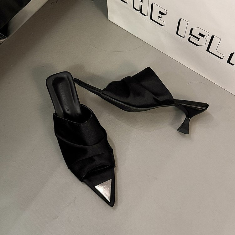 Damen Modische und elegante Slingback-Mules mit raffiniertem Design EB