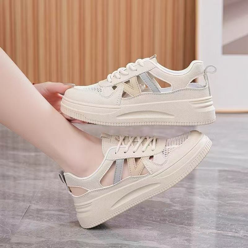 Damen Leichte Sportliche Sneakers mit atmungsaktiven Einsätzen EB