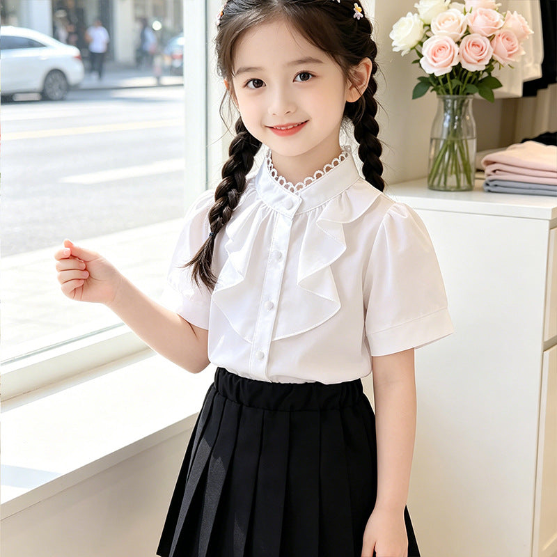 Mädchen Bluse mit Rüschendetails EB