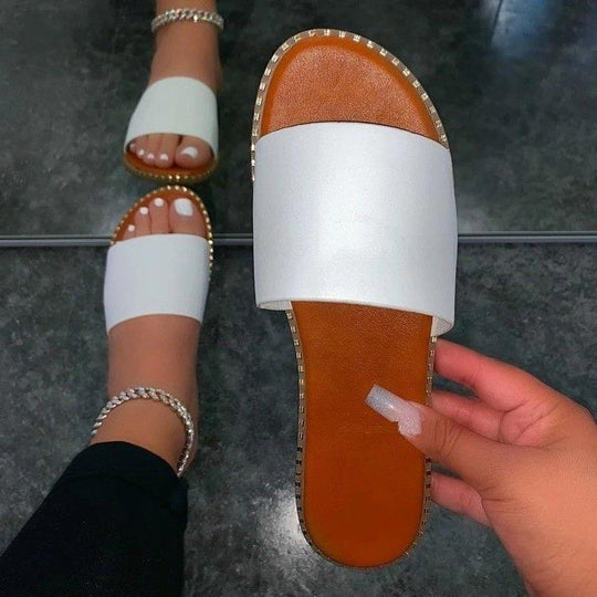 Damen Freizeit-Sandalen mit dekorativem Nietenrand EB