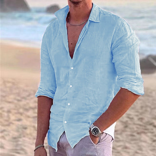 Herren Sommerliche Leinenhemd EB