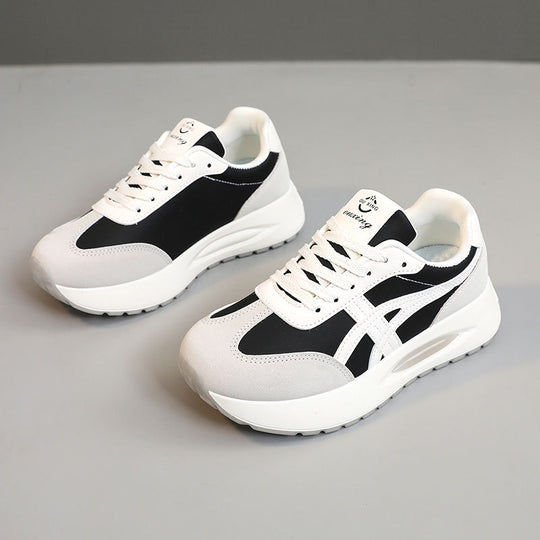 Damen Plattform-Sneaker mit atmungsaktiver Mesh-Oberfläche und stoßdämpfendem Sohlenprofil EB