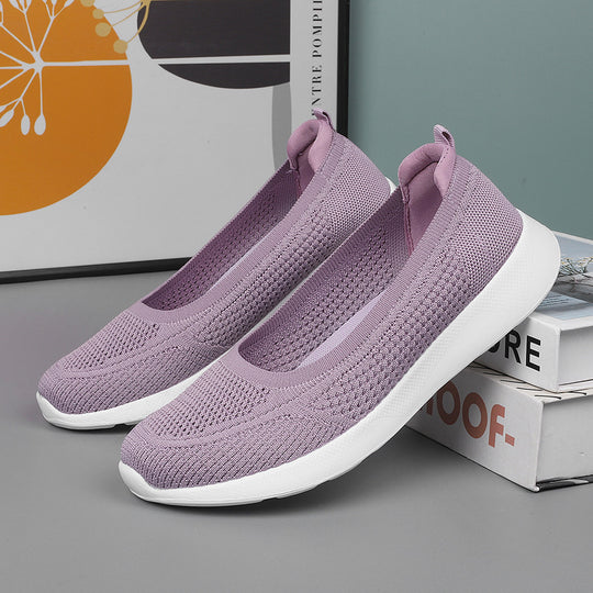 Damen Komfortable Slip-On Schuhe mit atmungsaktivem Obermaterial EB