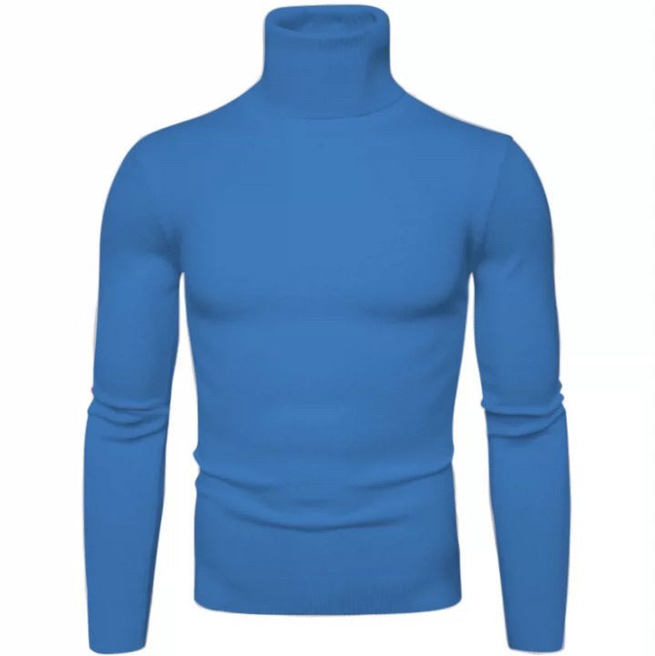 Herren eleganter Rollkragenpullover aus feiner Merinowolle EB