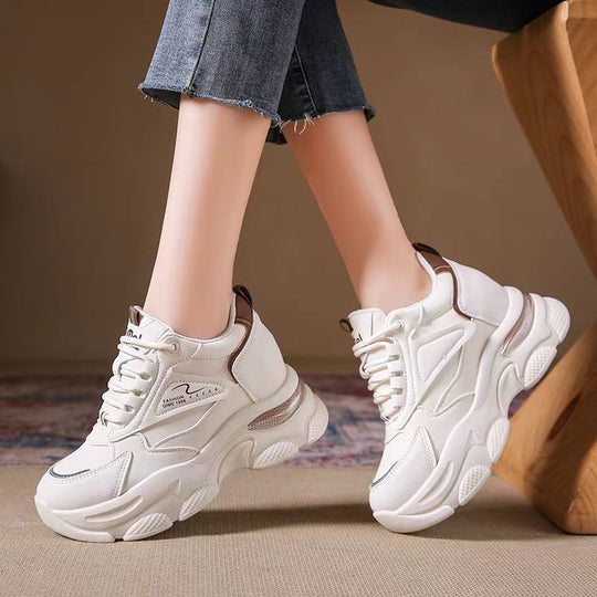 Damen Sportive Chunky Sneakers mit atmungsaktivem Obermaterial und rutschfester Sohle EB