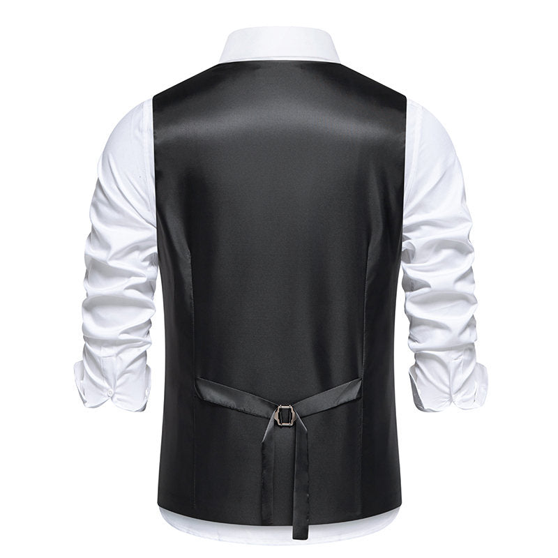 Herren Weste mit asymmetrischem Zipper-Design und modernem Schnitt EB