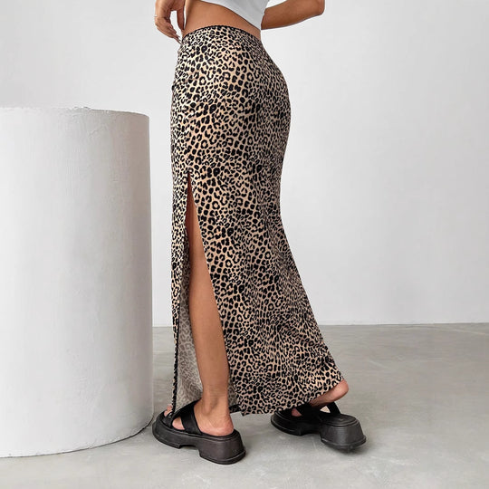 Damen Eleganter Maxirock mit hohem Schlitz EB