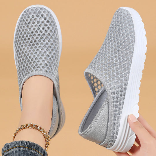 Damen Atmungsaktive Slip-On Sneakers mit flexibler Sohle EB