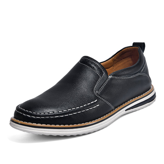 Herren Weiche Leder Slipper EB