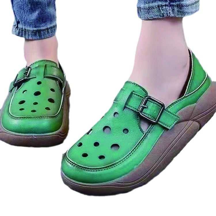 Damen Bequeme und modische Clogs mit verstellbarem Riemen und atmungsaktiver Sohle EB