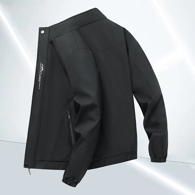 Herren leichter urbaner Softshell-Blouson mit winddichter Membran und verdecktem Reißverschluss EB