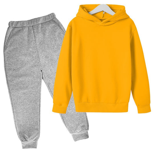 Unisex nan komfortables Hoodie und Jogger Set aus French Terry mit elastischem Bund und Rippbündchen EB
