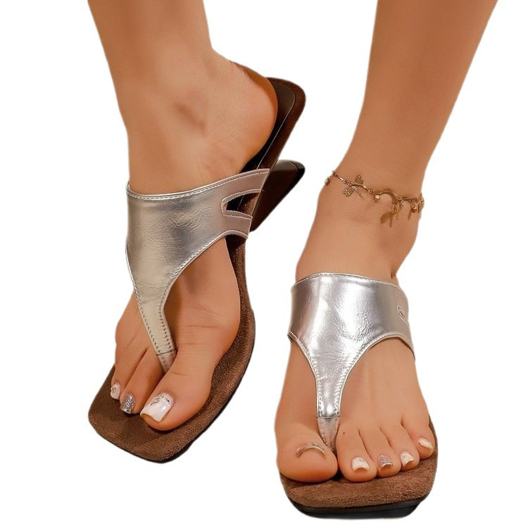 Damen Moderne Zehentrenner Sandalen EB