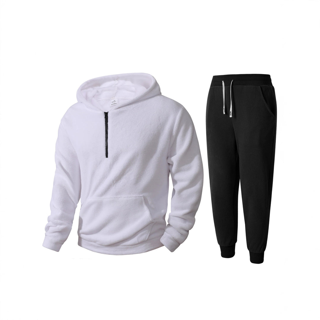 Herren kuscheliges Fleece-Hoodie und Jogginghose Set EB