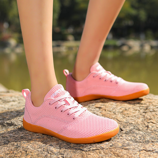 Damen nan federleichter Strick-Sneaker mit nahtlosem Maschenobermaterial, luftdurchlässiger Struktur und flexibler Mikrozellen-Laufsohle EB