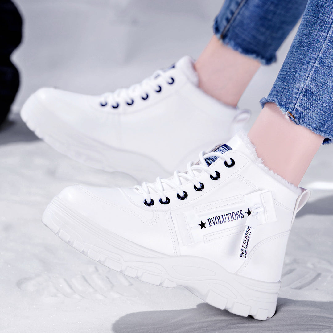 Damen Modische Winterboots mit Warmfutter und rutschfester Sohle EB