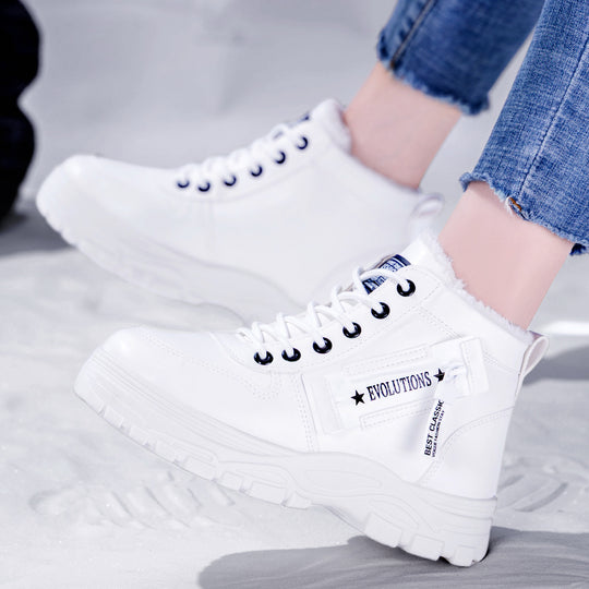 Damen Modische Winterboots mit Warmfutter und rutschfester Sohle EB
