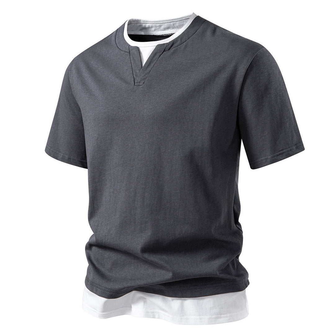 Herren V-Ausschnitt T-Shirt mit modernem Schnitt und lässigem Look EB