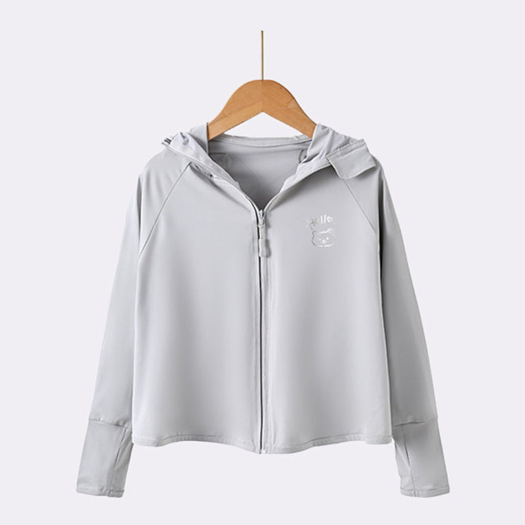 Mädchen leichte Sonnenjacke mit Kapuze EB