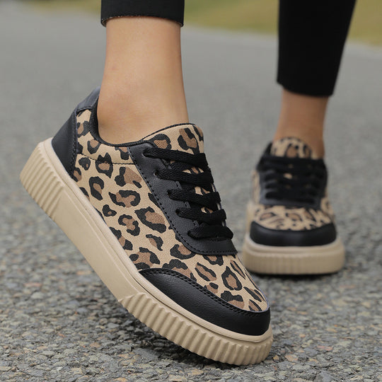 Damen Sneaker im trendigen Leopardenmuster mit bequemer Dämpfung EB