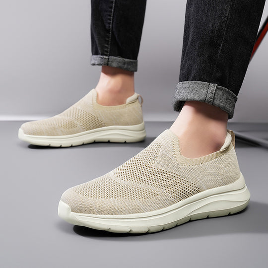 Damen Komfortable Slip-On Sneakers mit atmungsaktivem Obermaterial EB