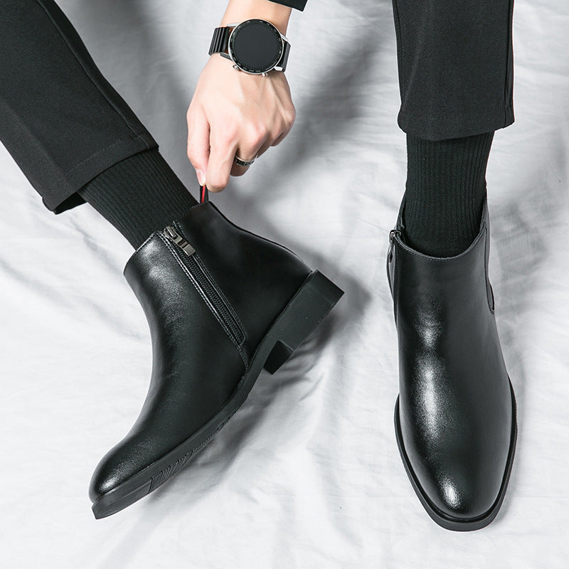Damen Elegante Stiefeletten mit seitlichem Reißverschluss und bequemer Innensohle EB