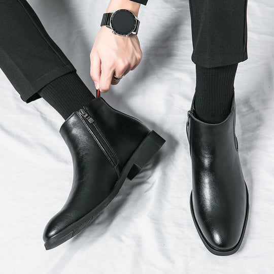 Damen Elegante Stiefeletten mit seitlichem Reißverschluss und bequemer Innensohle EB