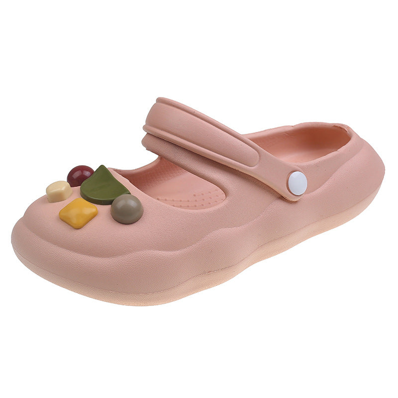 Damen Verspielt und bequeme Sandalen mit verstellbarem Riemen EB