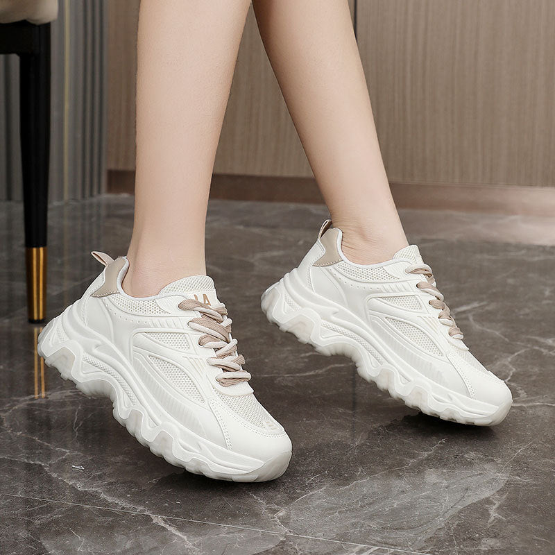 Damen modische Sneakers mit atmungsaktiver Mesh-Oberfläche und rutschfester Sohle EB