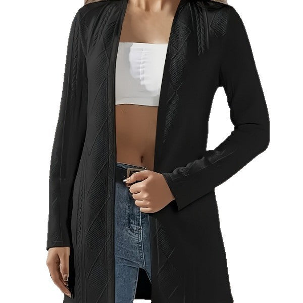 Damen leichte Strickjacke mit modernem Schnitt und dekorativen Details EB