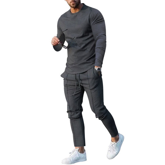 Herren Funktionales Langarmshirt und bequeme Jogginghose Set EB