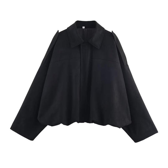 Damen Freizeitjacke im modischen Oversized-Design mit praktischen Taschen EB