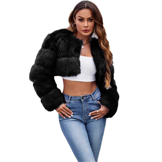 Damen Kurze Pelzjacke EB
