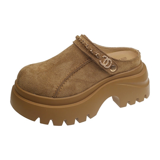 Damen Clogs mit trendiger Logoplatte und rutschsicherer Sohle EB