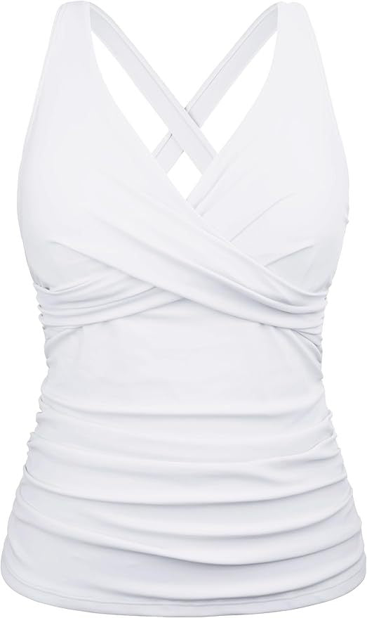 Damen Badeanzug mit Wickelschnitt und figurschmeichelndem Design EB