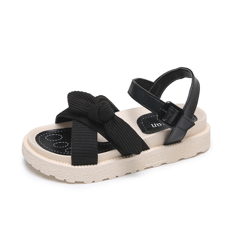 Damen Bequeme Sandalen mit dekorativem Knoten EB