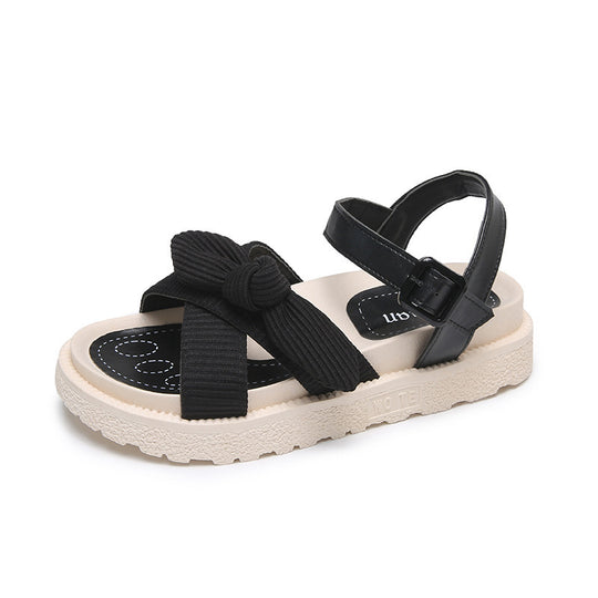 Damen Bequeme Sandalen mit dekorativem Knoten EB